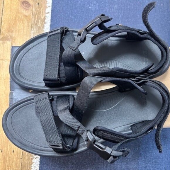 Teva Black Hurricane Verge Black Hiking Sandals Men\'s Size 14